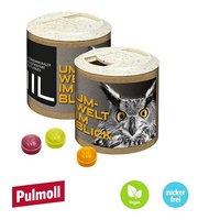 Papier-Werbedose Pulmoll Pastillen mit Logo