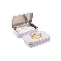 Große Klappdeckeldose Pfefferminz mit Logo