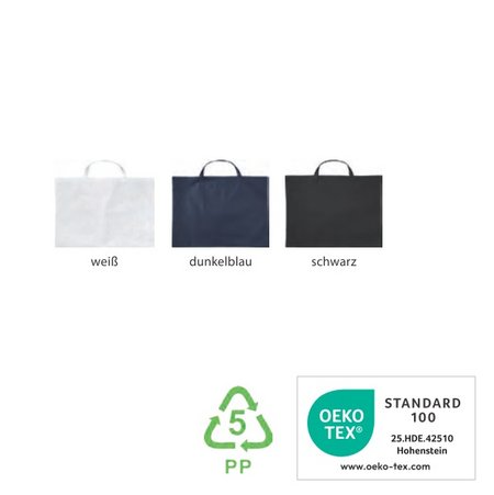 PP-Tasche 70x50cm mit zwei kurzen Henkeln 42 cm mit Logo in vielen Farben