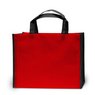 PP-Tasche Bergen rot-schwarz 38 x 29 x 10 cm mit kurzen Henkeln mit Logo