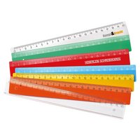Lineal 20 cm mit gedruckter Skala  bedruckt mit Logo