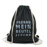 Baumwollrucksack MONTREAL schwarz 40 x 50 cm Bio mit Kordelzug mit eigenem Logo