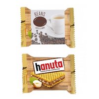 Hanuta im Werbeschuber mit Logo