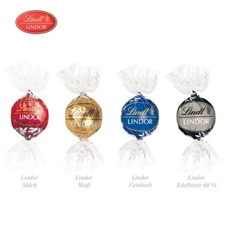 Inhalt Süße Präsentbox Maxi Lindt Lindor Pralinés mit LOGO