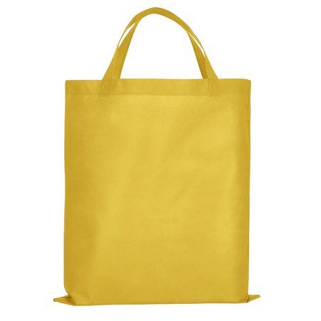 PP-Tasche CLASSIC 38 x 42 cm mit zwei kurzen Henkeln 35 cm gelb  mit Logo