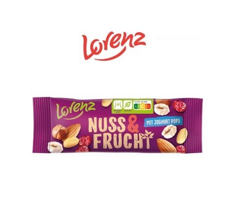 Füllung 3D Präsent LKW mit Lorenz Nuss & Frucht mit Logo