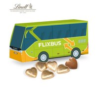 3D Präsent Bus Lindt Herzen mit Logo