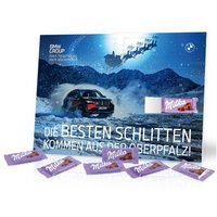 Tisch-Adventskalender Organic mit Milka Schokolade mit eigenem Logo