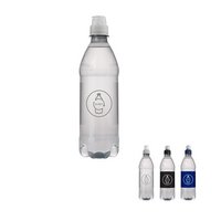 Quellwasser Natur mit Sportverschluss 500 ml transparent bedruckt mit Logo