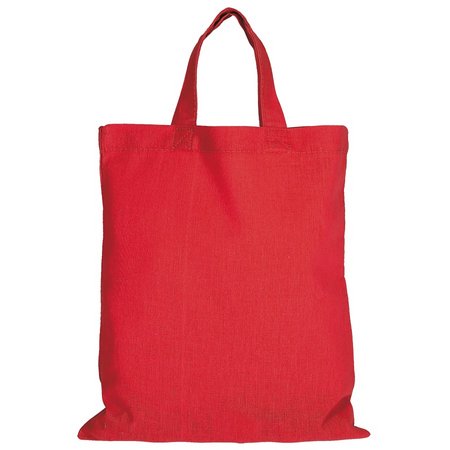 Apothekertasche aus Baumwolle mit Logo rot