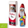 Bio Schoko Weihnachtsmann 75g Faltschachtel mit Sichtfenster und Logo