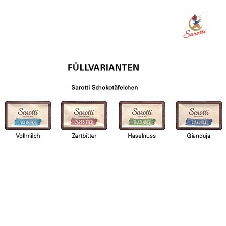 Füllvarianten Adventskalender LKW Sarotti mit Logo