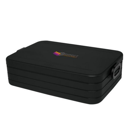 Schwarze Mepal 1500 ml Take-a-break Lunchbox groß mit Logo