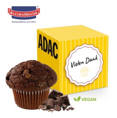 Muffin Maxi im Werbe-Würfel mit eigenem Logo