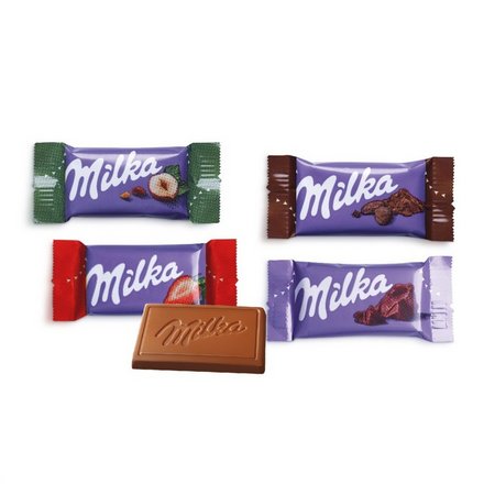 Wand-Adventskalender Füllung mit Milka Schokoladen Mix mit eigenem Logo bedrucken
