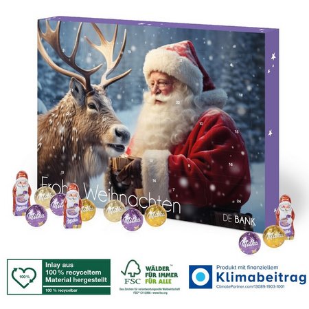Adventskalender Milka Edition mit Logo