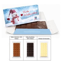 Schokotafel 100g im Werbeumschlag mit individueller Werbung