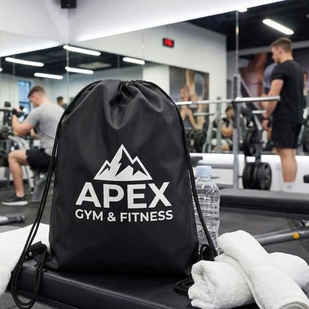 Rucksack CHICAGO 38 x 45 cm schwarz aus 300D Polyester mit Innentasche und eigenem Logo