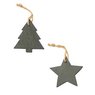 Weihnachtsschmuck aus Schieber mit bedrucktem Logo