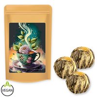 Grüner Tee China Marigold-Silvery-Stag (4 Stück) 20g Standbeutel Midi braun mit Logo