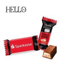 Lindt HELLO im Werbeschuber mit Logo