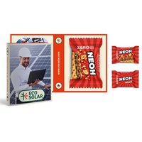 NEOH Hazelnut Crunch in Werbeklappkarte mit Logo