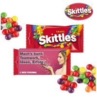 Skittles im Werbeschuber mit Logo