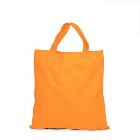 Baumwolltasche Kairo orange mit kurzen Henkeln