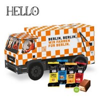 3D Präsent LKW mit Lindt HELLO Mini mit Logo