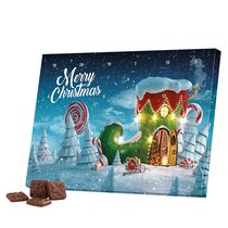  Classic Tisch Adventskalender Fairtrade Vollmilch mit Logo