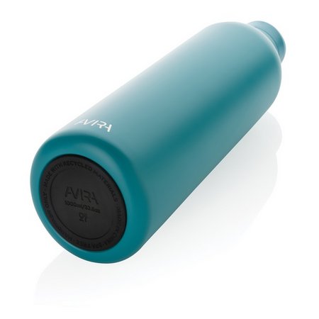 Turkise Avira Avior RCS recycelte Stainless-Steel Flasche 1L mit Logo