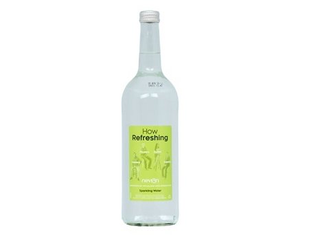 Werbeartikel Glasflasche Quellwasser 750ml mit Logo