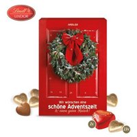 Adventskalender Lindt Schokoladen-Herzen mit eigenem Logo
