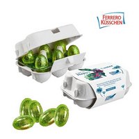 6er Ostereier-Karton Ferrero Küsschen Eier mit Logo