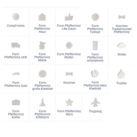 Formen Füllung Klick Klack Dose Standard Pfefferminze
