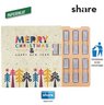 Täfelchen Adventskalender Eco Papierblister share Schokolade mit Logo