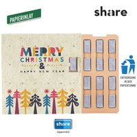 Täfelchen Adventskalender Eco Papierblister share Schokolade mit Logo