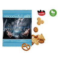 Cocktail-Mix Laugengebäck und Crackern in Werbetütchen mit Logo