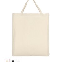 Baumwolltasche Classic mit Bodenfalte 38x42 cm mit kurzen Henkeln bedruckt mit Logo