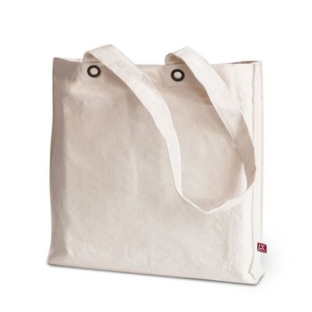 Lantau Baumwolltasche natur 40 x 40 x 7 mit langen Henkeln und Logo