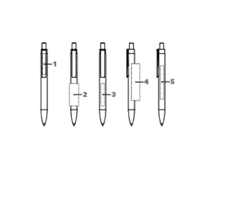 Senator Kugelschreiber Polar Druckfläche für Logo