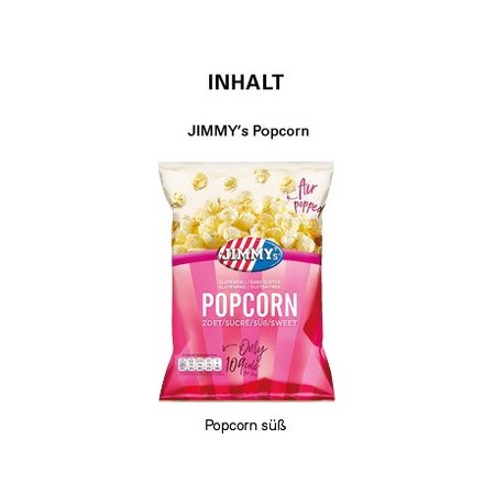 Inhalt Klappschachtel JIMMY's Popcorn