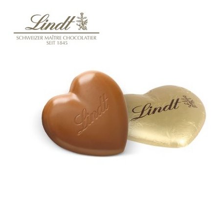 Inhalt Werbe-Klappkarte Schokoladenherz von Lindt 20g