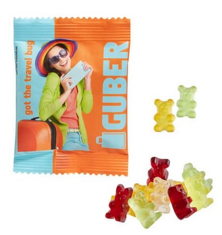 Zuckerfreie Bärchen 10g in Werbetütchen mit Logo