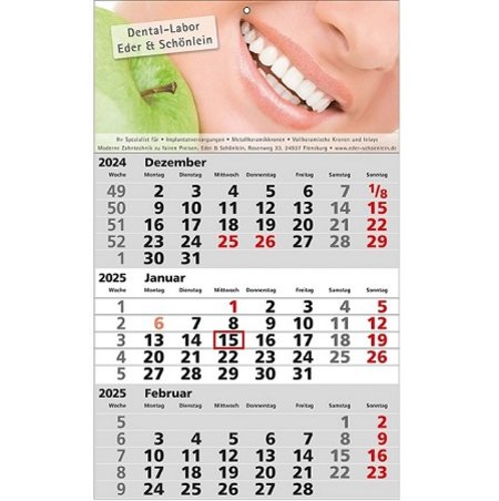 3-Monatskalender Standard 1 mit Logo