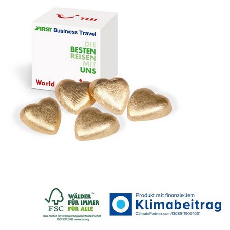 Werbewürfel mit süßer Füllung mit Logo