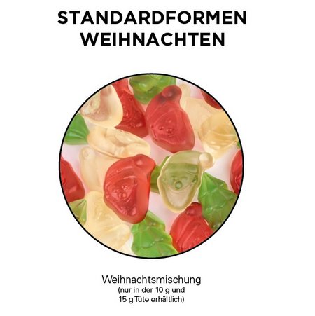 Füllung Minitüte Trolli Fruchtgummi Weihnachtsmischung 10g mit Logo