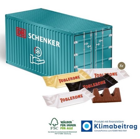 3D Präsent Container Toblerone Mini mit Logo