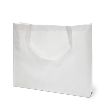 Maxi-Shopper Davos weiß 50 x 40 x 10 cm mit langen Henkeln mit eigenem Logo
