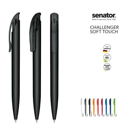 Senator Kugelschreiber Challenger Soft Touch bedruckt mit eigenem Logo